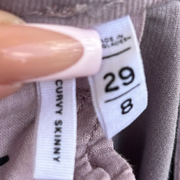 Loft Curvy Skinny Lavender Corduroy Pants Size 8/29 - Picture 9 of 10